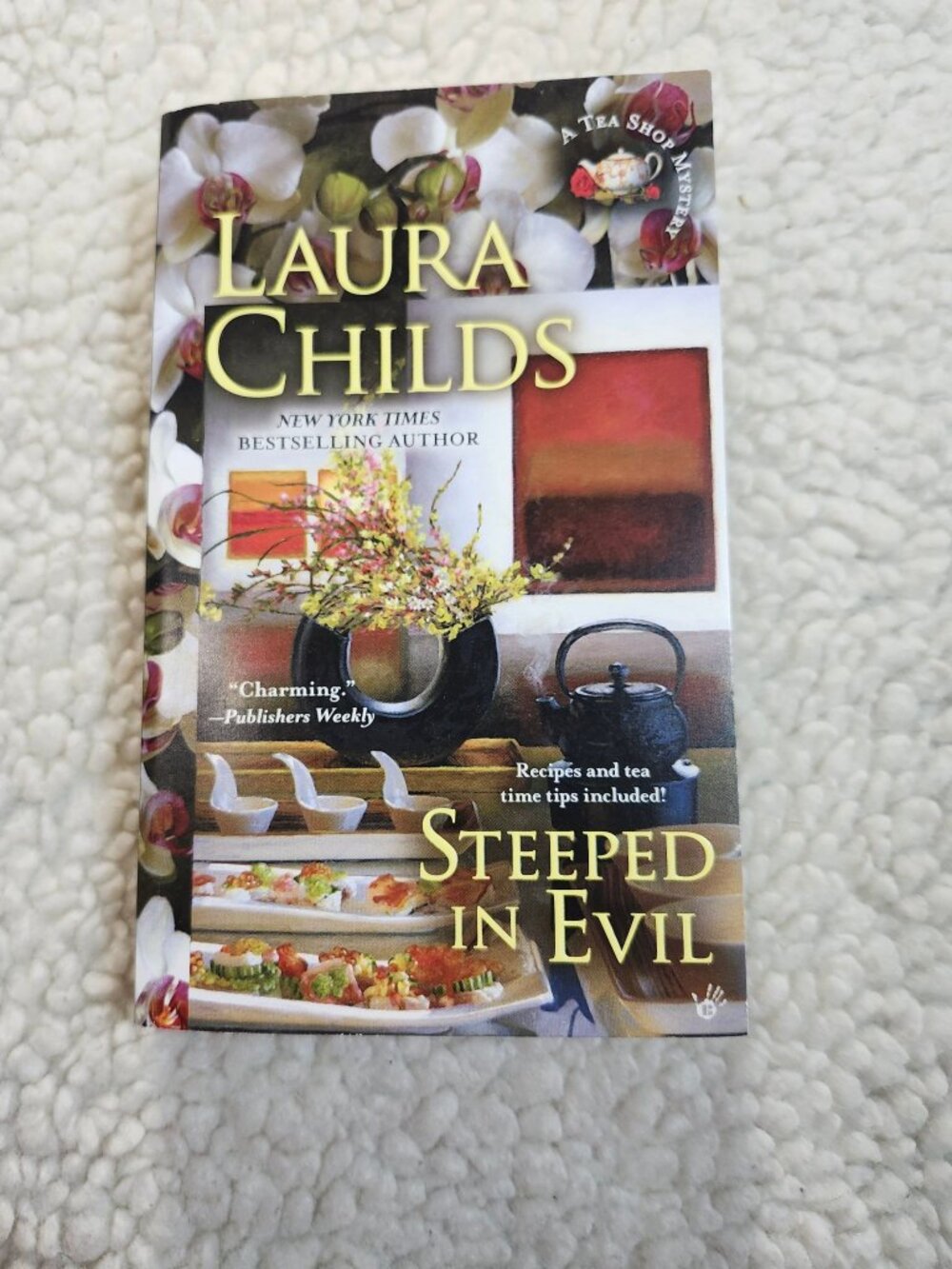 Laura Childs Steeped in Evil Paperback Berkley Prime Crime Tea Shop Mystery
